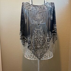 Beaded Poncho Cape